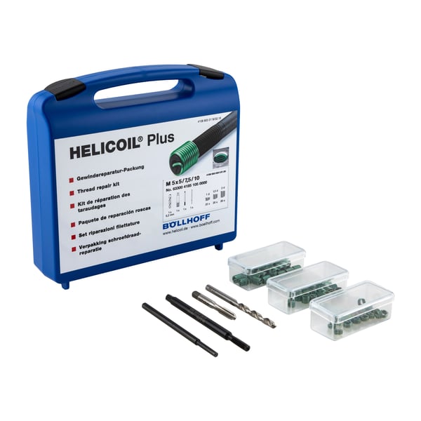 Gewindereparatursatz M5x5/7,5/10 mm, BÖLLHOFF HELICOIL® Plus Kit 