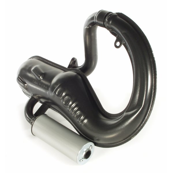 Rennauspuff POLINI Banane Sport 200.2051/S, Stahl schwarz, Dämpfer: Aluminium Farbe (ESD): silber für Vespa PK80-125 S/PK100-125XL/PK125/ETS/N/XL2