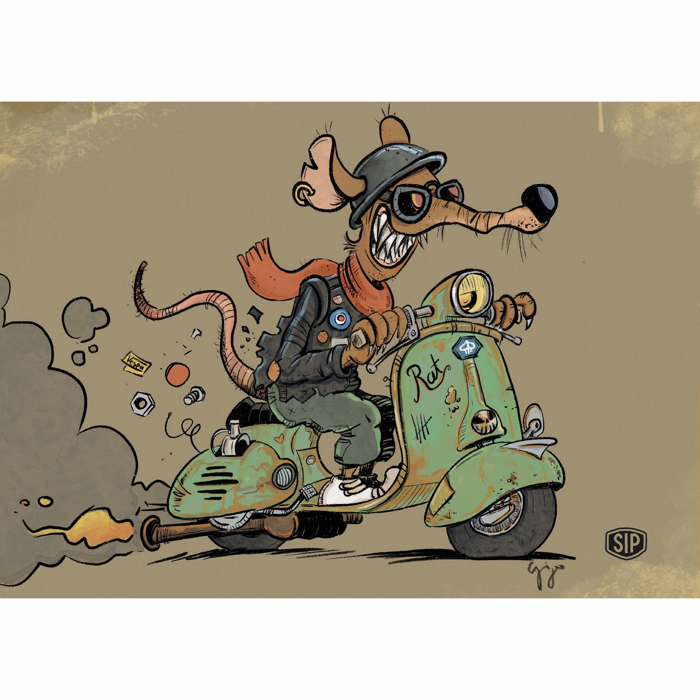 Postkarte SIP mit Motiv mit 'RATVESPA' 