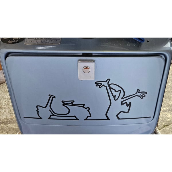 Aufkleber mit Motiv Vespa Faro Basso Motorroller 