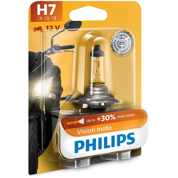 Birne PHILIPS Vision moto 12V/55W H7, Sockel: PX26d Scheinwerfer