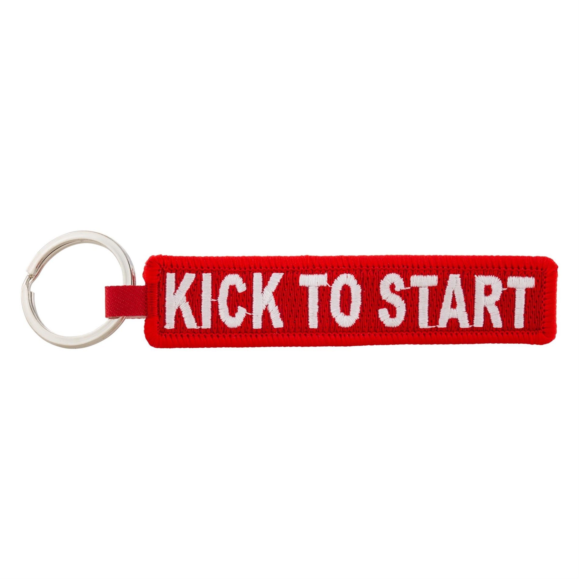Schlüsselanhänger mit Motiv 'KICK TO START' 