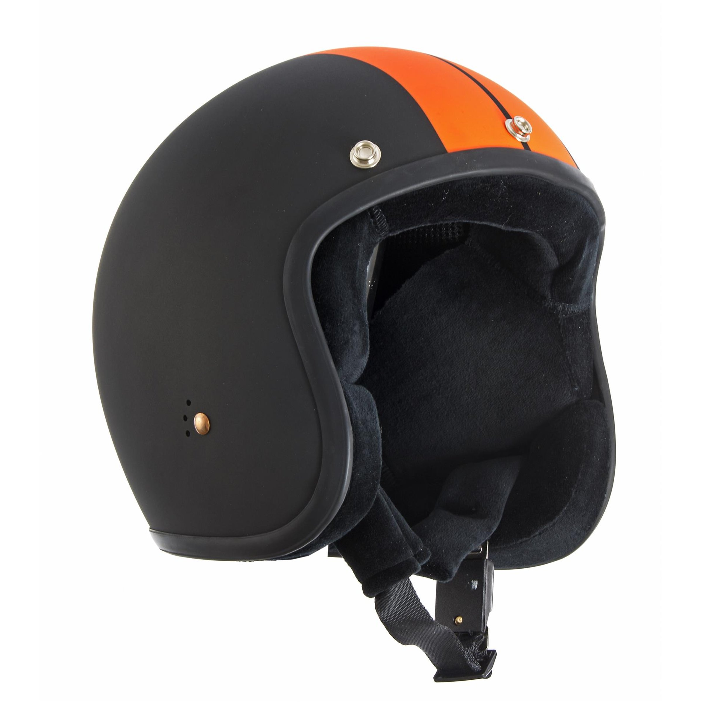 Helm BANDIT Race Jet, schwarz matt/orange, Gr. M, 57-58 cm Jethelm
