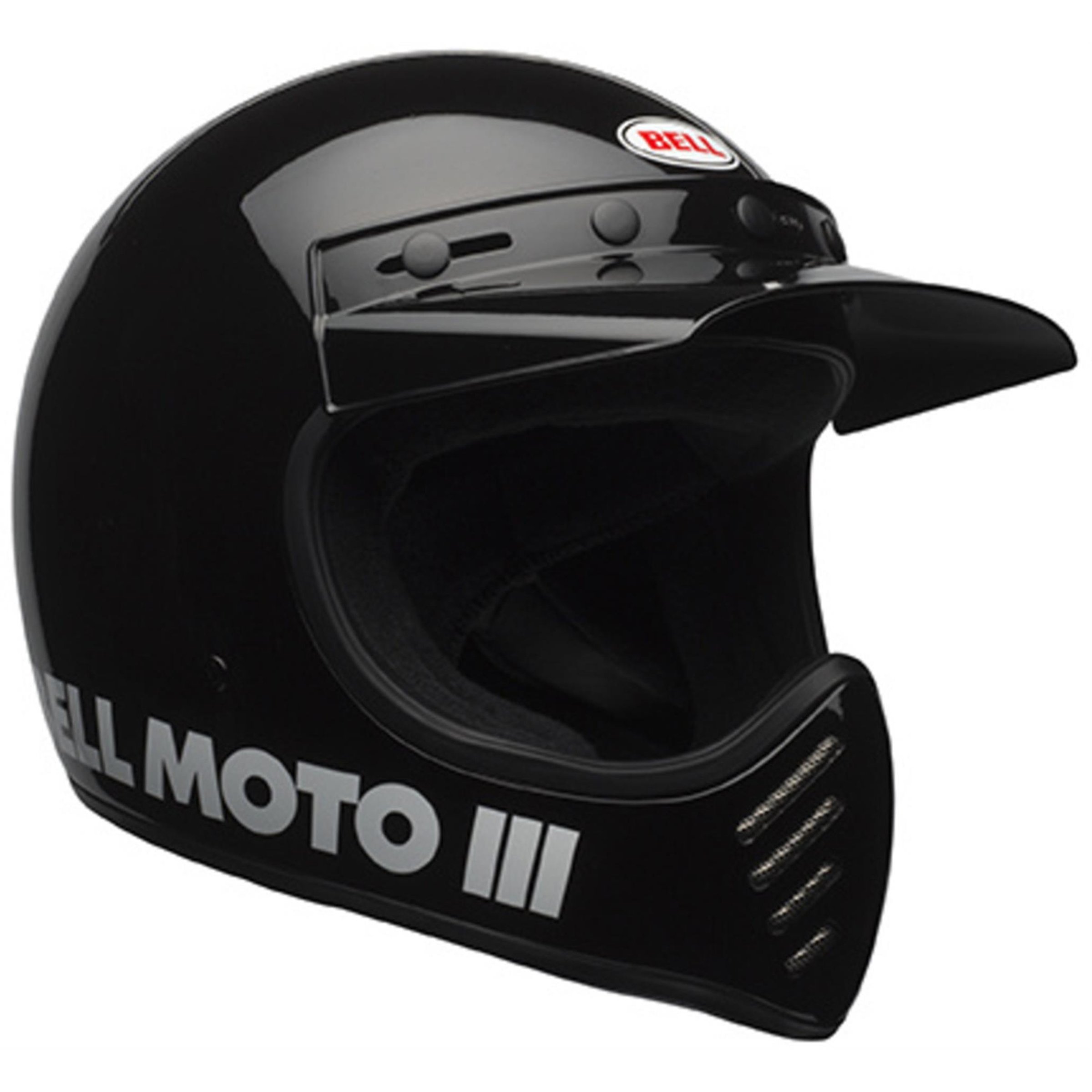 Helm BELL MOTO 3 Classic, schwarz glänzend, Gr. M, 57-58cm Crosshelm