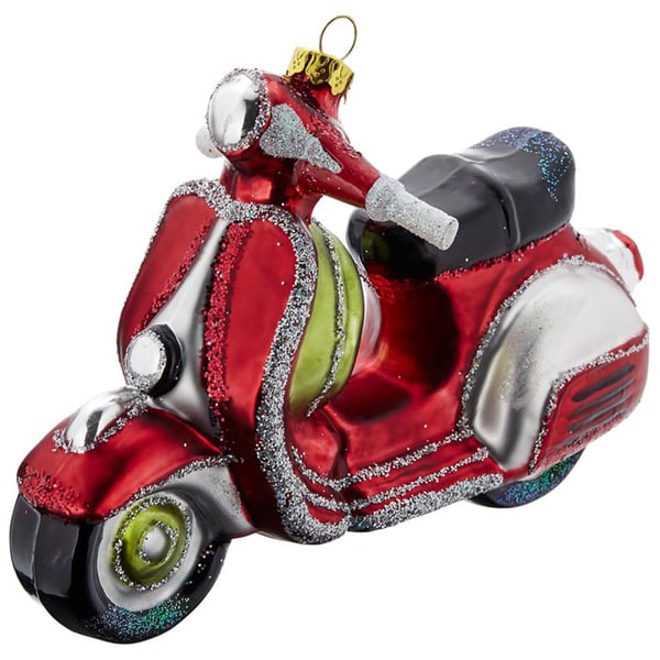 Christbaumschmuck mit Motiv 'Roller' rot 