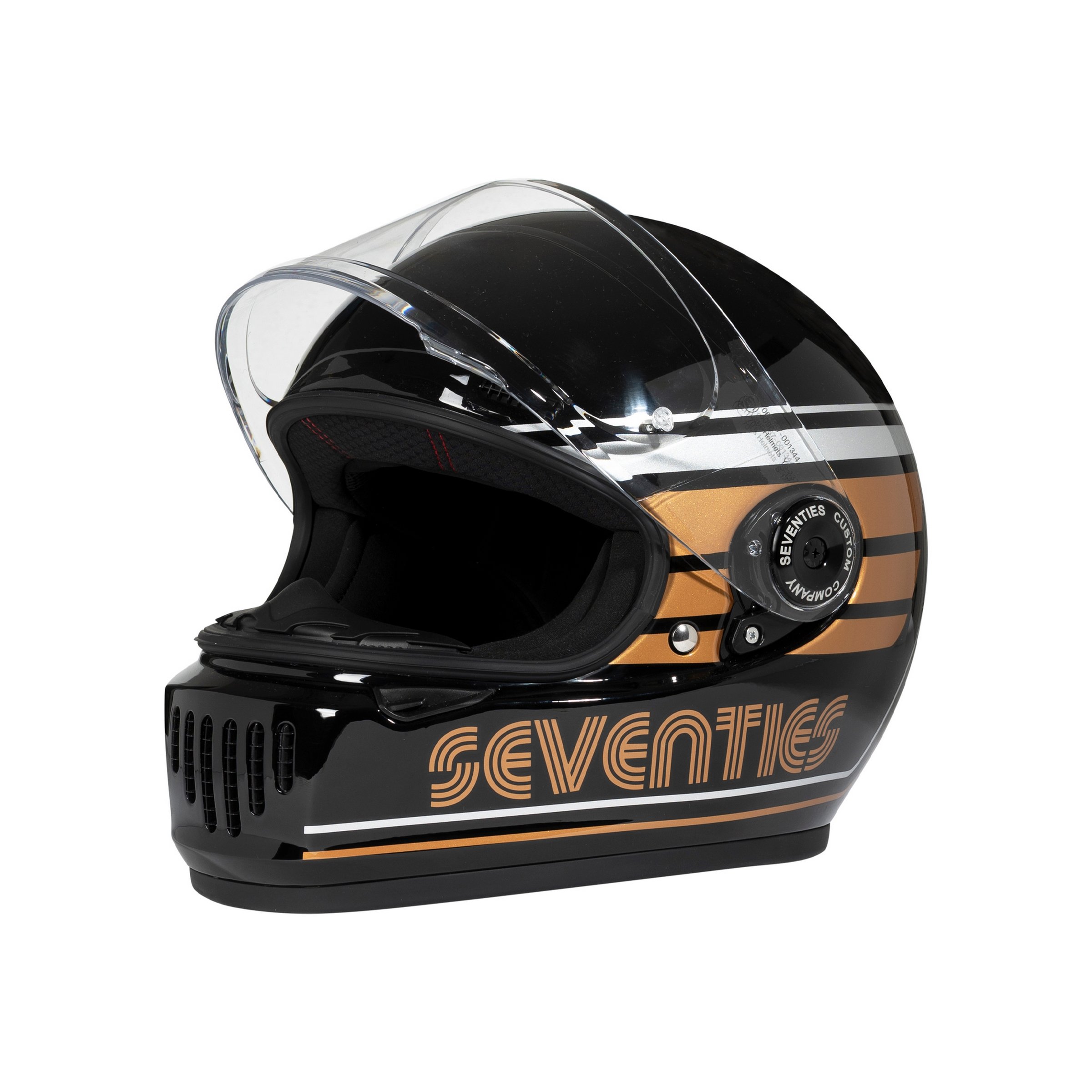Helm 70'S GT - Gran Turismo, schwarz, Gr. XL, 61-62 cm Integralhelm