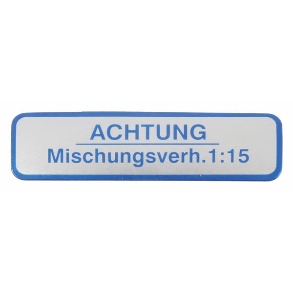 Aufkleber mit Motiv 'Achtung Mischungsverh.1:15' für Vespa 150 GS/T3