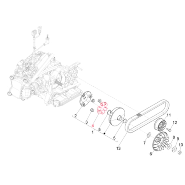 Variatorrolle PIAGGIO, CM294902 für Vespa/PIAGGIO GTS/GTS Super/MP3 310ccm ('24-) für PIAGGIO HPE 310 4T 4V LC '24- Euro 5+