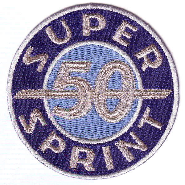 Aufnäher mit Motiv 'SUPER SPRINT 50' für Vespa 50 SS