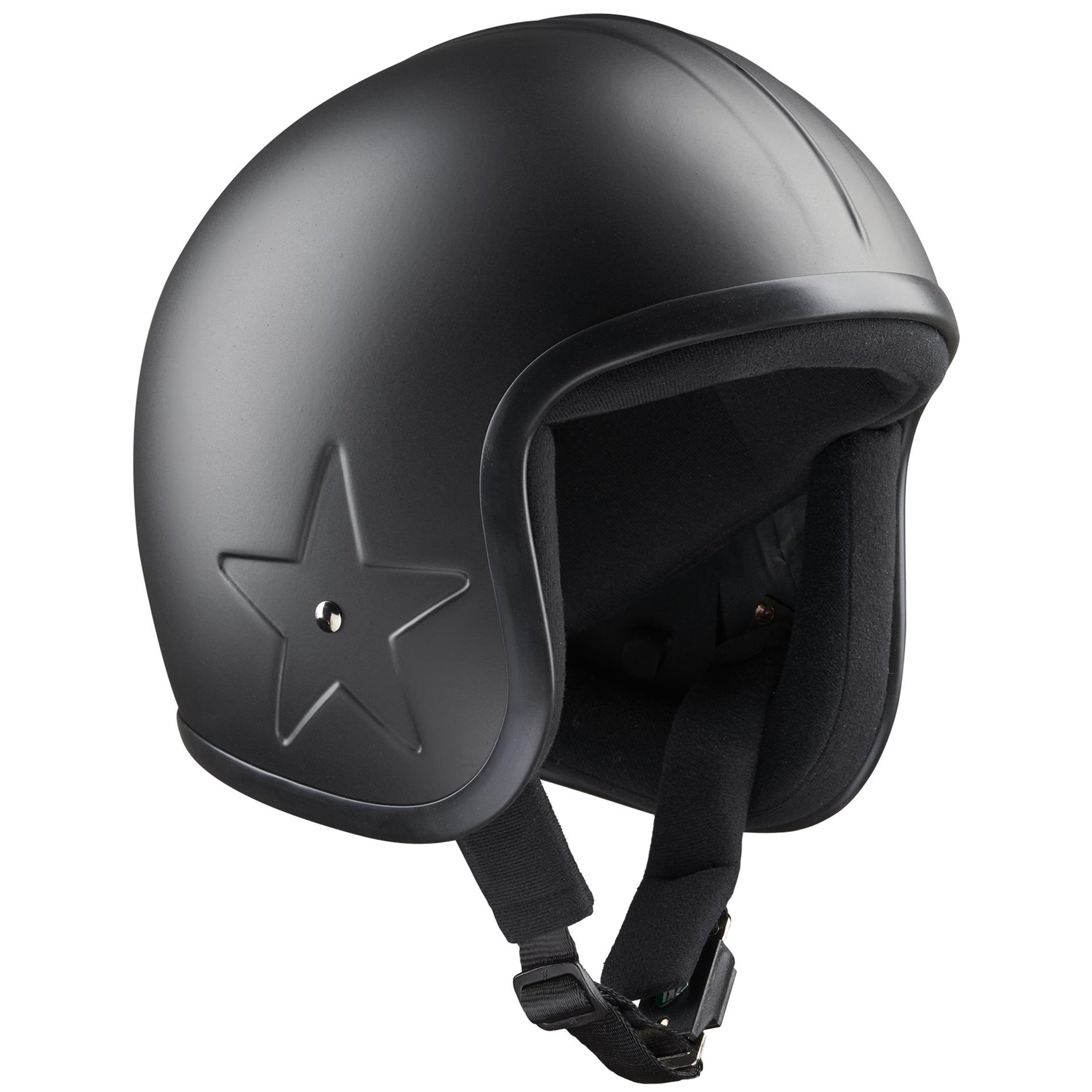 Helm BANDIT Sky Jet III mit schwarzem Stern, schwarz matt, Gr. XL, 61-62cm Jethelm