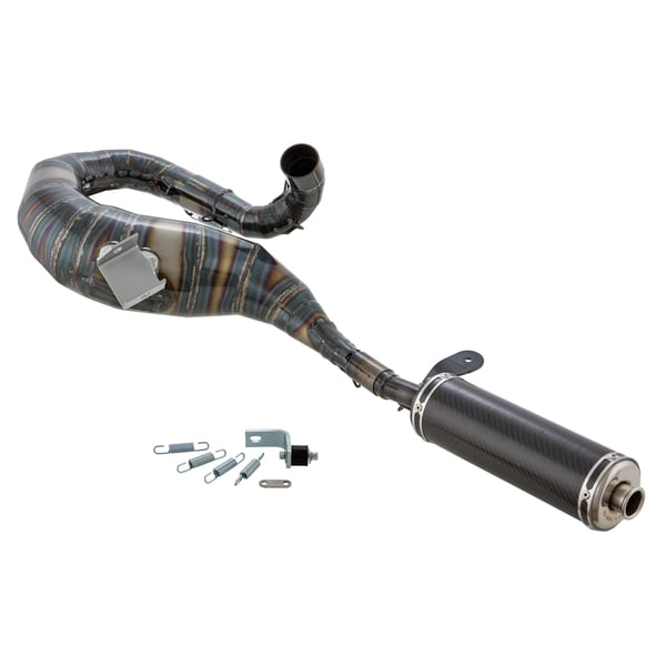 Rennauspuff SIP Performance 2.0, Stahl klarlackiert, Dämpfer: Carbon Farbe (ESD): carbon für Vespa 200 Rally/P200E/PX200 E/Lusso/'98/MY/Cosa 1 200