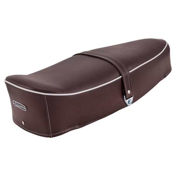 Sitzbank SIP Classic braun Vintage, schokoladenbraun RAL 8017 für Vespa 125 VNA/VNB/GT/GTR/Super/TS/150 VBA/VBB/GL/Sprint/V/Super/T4