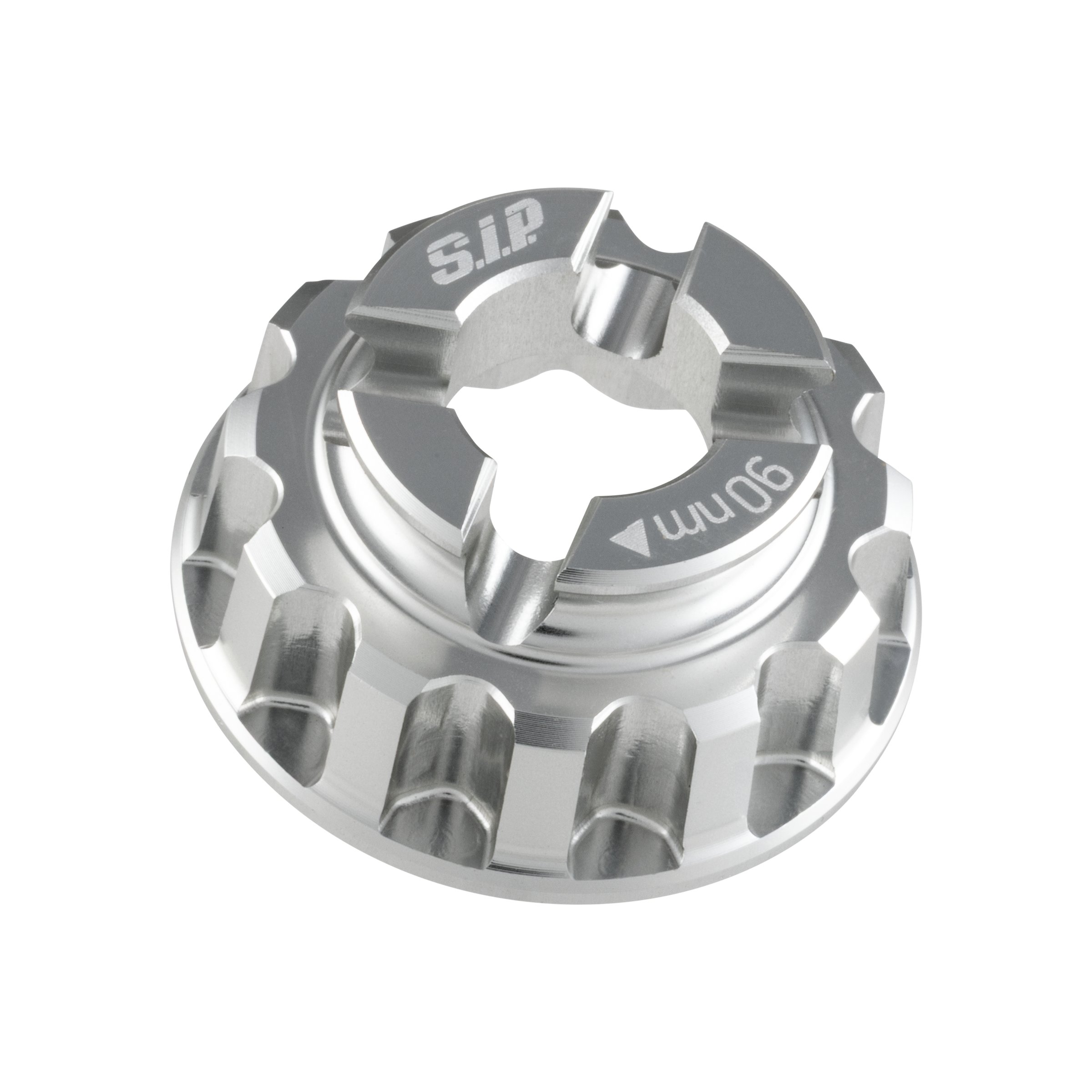 Sicherungskorb Mutter SW22 SIP PERFORMANCE, Bremstrommel, vorne für Vespa PK50-125/S/SS/XL/XL2/Automatica/PX80-200E 2°/Lusso/'98/MY/'11/T5/Cosa/LML Star 125-200 2T/4T/ Star 125/II/Lite 4T Automatica/CVT