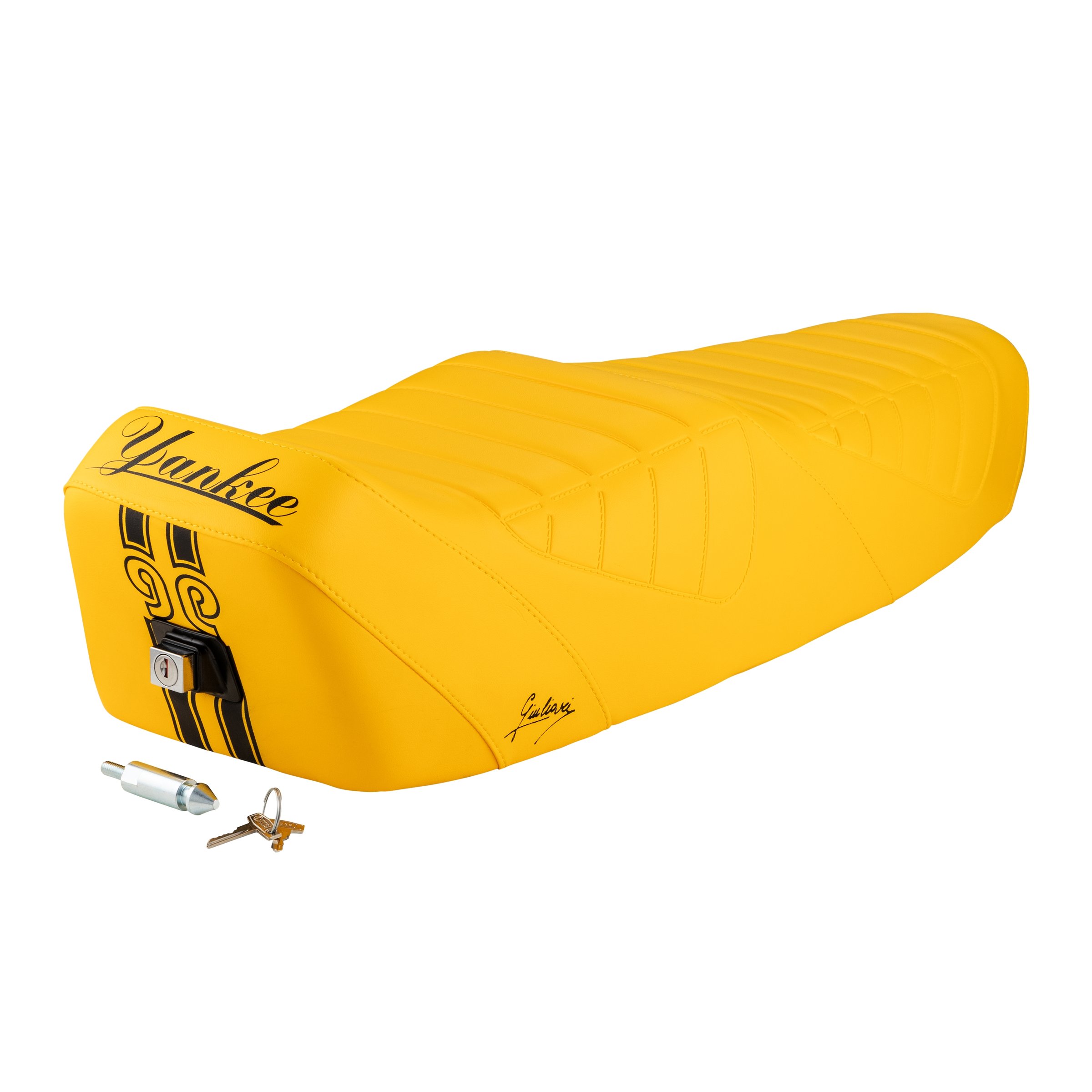 Sitzbank NISA Giuliari 'Yankee' gelb für Vespa PX80-200/PE/Lusso/'98/MY