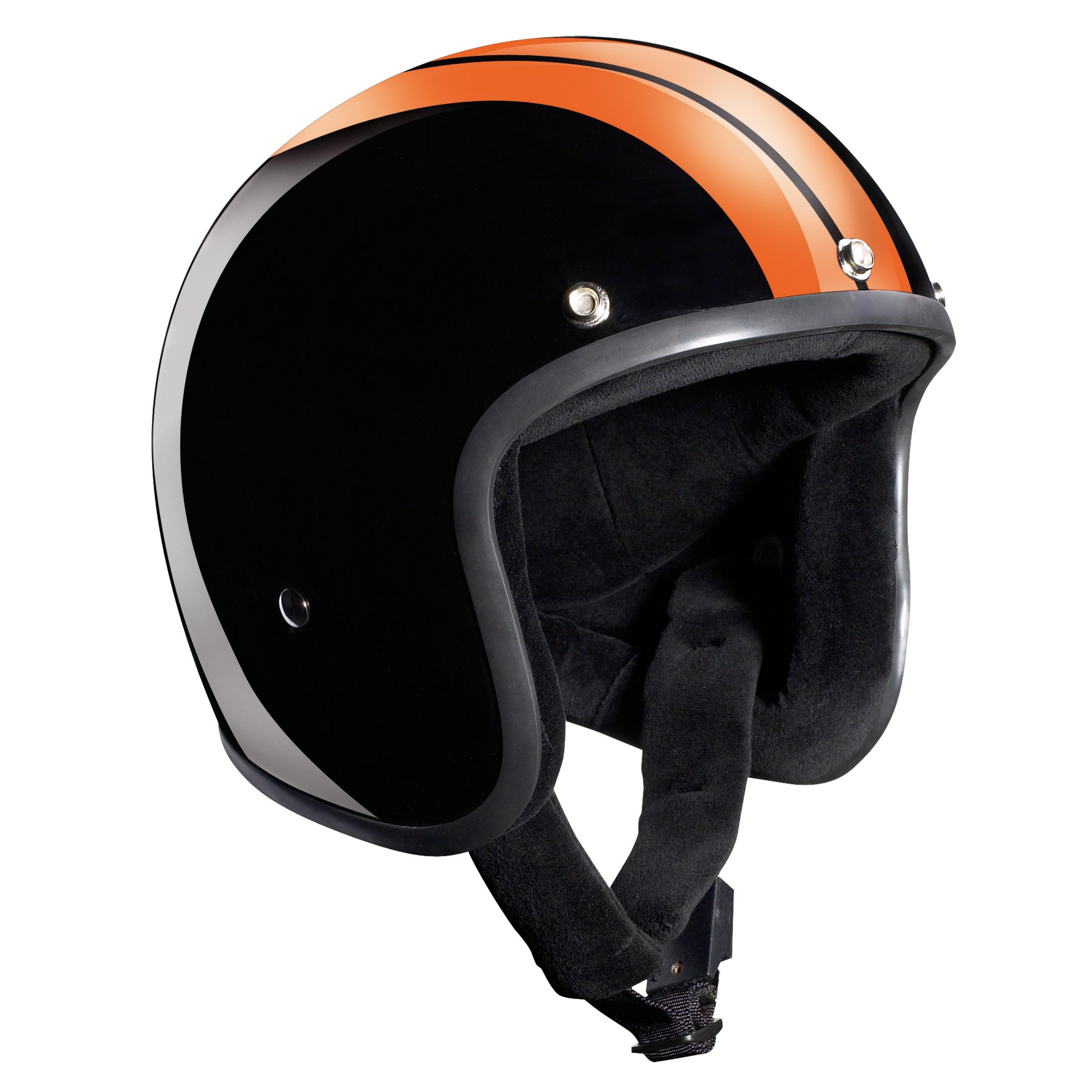 Helm BANDIT Race Jet, schwarz/orange, Gr. M, 57-58 cm Jethelm