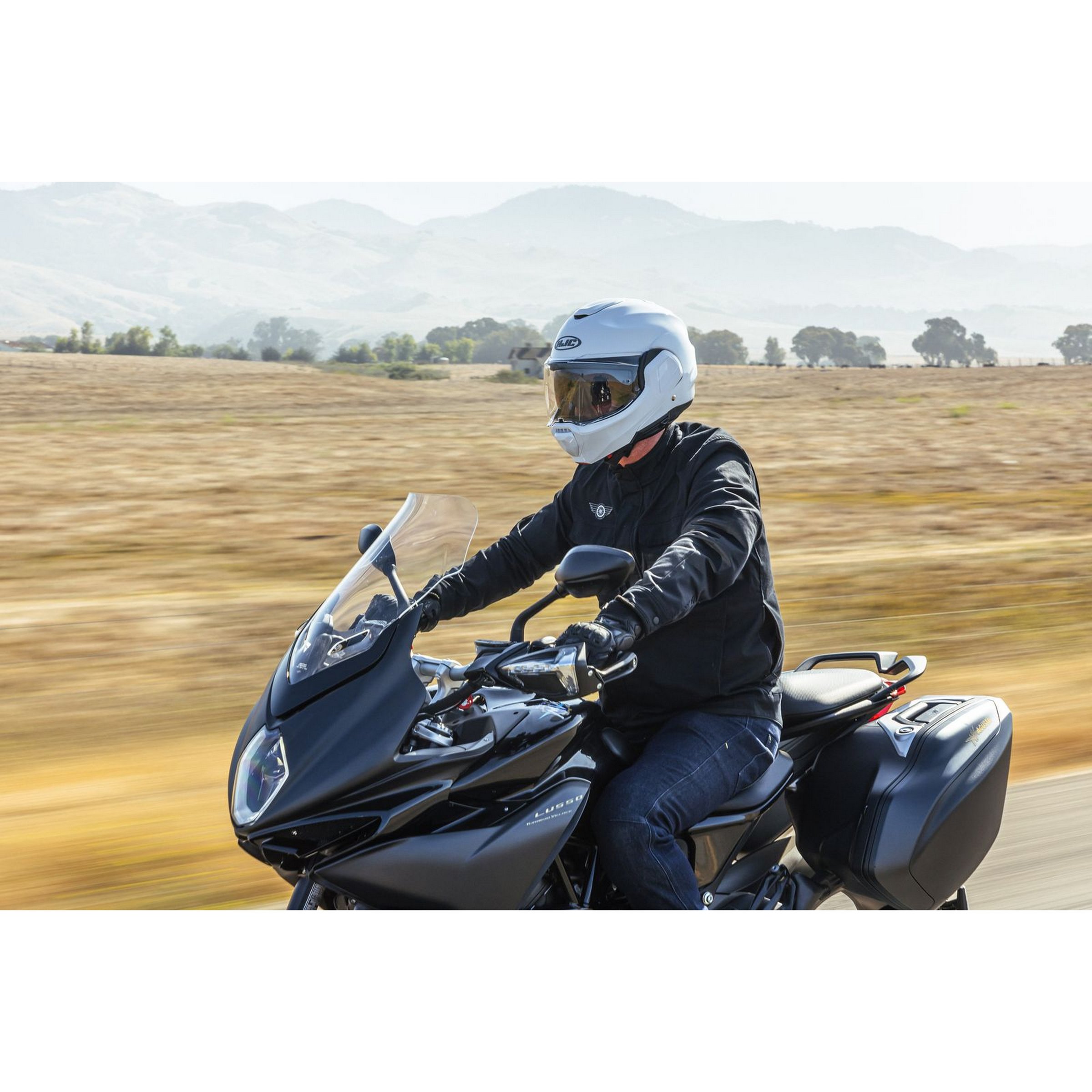 Helm HJC F100, Titanium matt, Gr. XL, 60-61cm Modularhelm