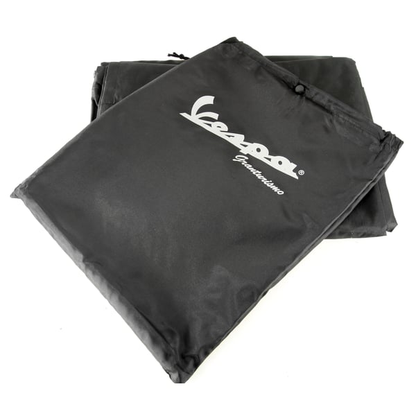 Faltgarage PIAGGIO mit Vespa Schriftzug schwarz für Vespa ET2/ET4/LX/LXV/S/Primavera/Sprint 50-150ccm, für Vespa PX/T5