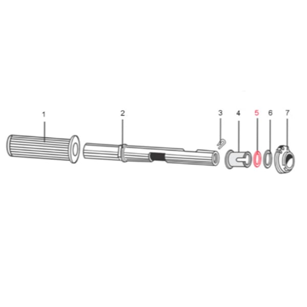 Unterlegscheibe Schalt-/Gasrohr Ø a 31mm, Øi 24 mm (d) 2,0mm, LML für LML Star 125-200 2T/4T/ Star 125/II/Lite 4T Automatica/CVT