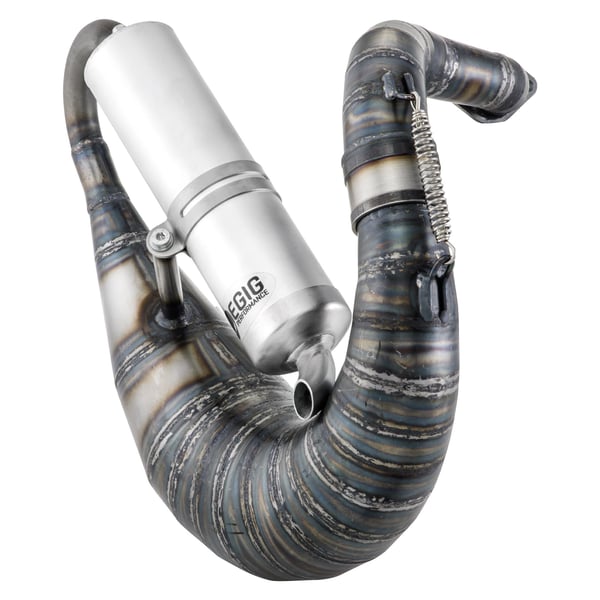 Rennauspuff EGIG Performance Cobra Evo, Stahl unlackiert, Dämpfer: Aluminium Farbe (ESD): silber für Vespa 90/R/SS/100/125 VMA1T