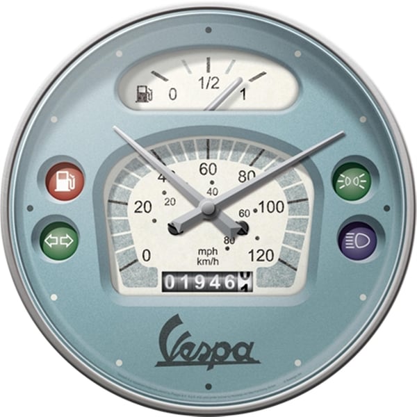 Wanduhr mit Motiv Tacho Vespa 