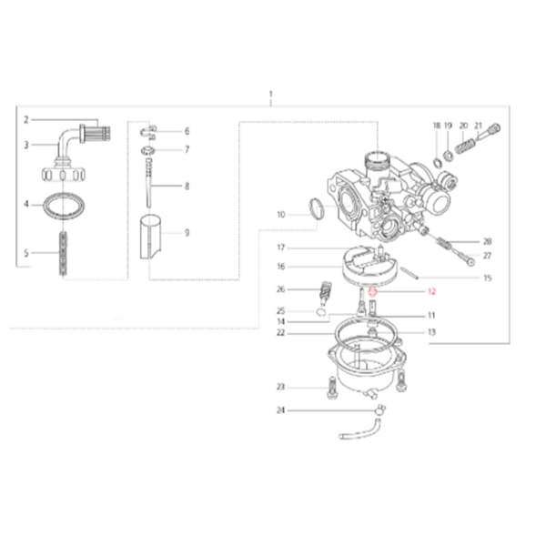 Halter LML, Düsenstock, C-2771420/2 für LML Star 125-150 4T/Star Deluxe 125-150 4S/Speedy