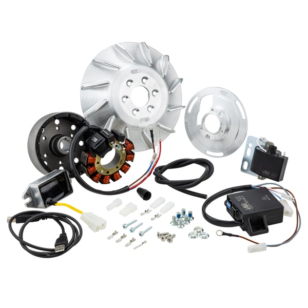 Zündung SIP PERFORMANCE by VAPE RACE 12V AC für Vespa 125 GTR 2°/TS 2°/150 Sprint V 2°/Super 2°/200 Rally 2°/PX80-200/PE/Lusso/Cosa , mit BFA 306ccm