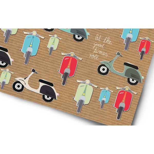 Geschenkpapier SIP mit Motiv Vespa Motorroller 