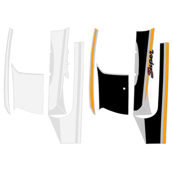 Aufkleberdekorset PIAGGIO mit Motiv 'Sport' für Vespa GTS Super/Super Sport 125/300ccm