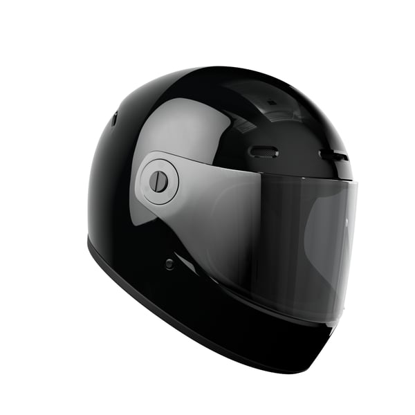 Helm JOHN DOE ONE, schwarz glänzend, Gr. M, 57-58cm Integralhelm