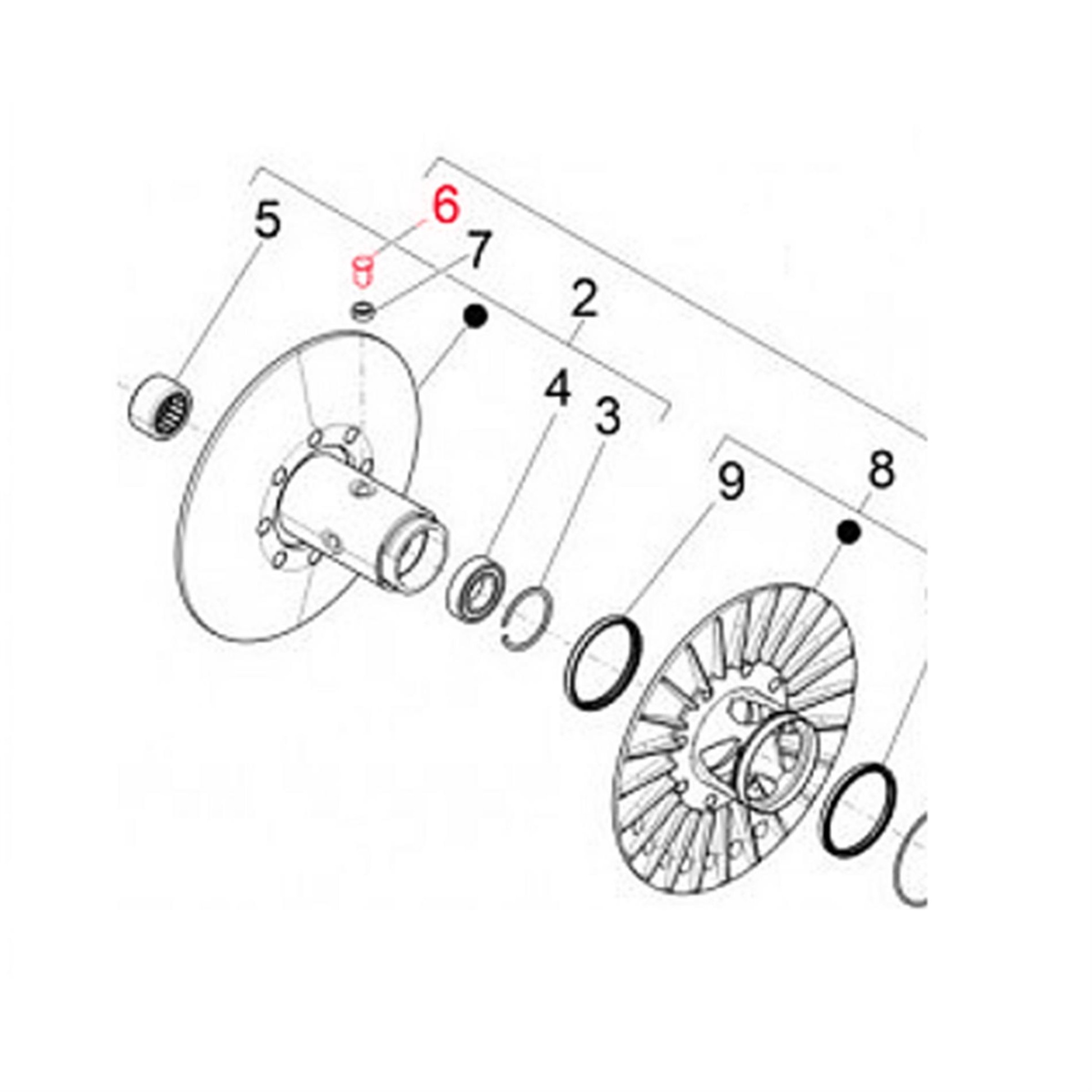 Führungszapfen PIAGGIO, Wandler für APRILIA/GILERA/PIAGGIO Atlantic/Scarabeo/Fuoco/Nexus/Beverly/MP3/X8/X9/X10/XEVO 400/500ccm 4T LC