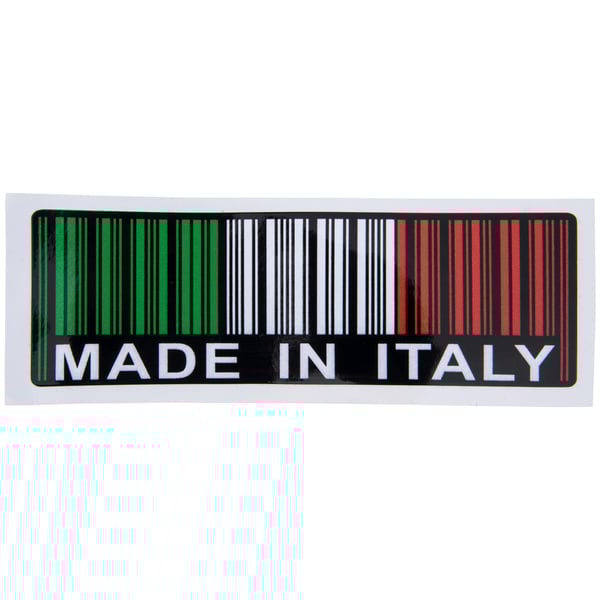 Aufkleber mit Motiv Barcode, 'Made in Italy' 