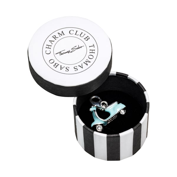 Anhänger THOMAS SABO Charm Club Charm Roller mit Motiv Vespa Motorroller türkis 
