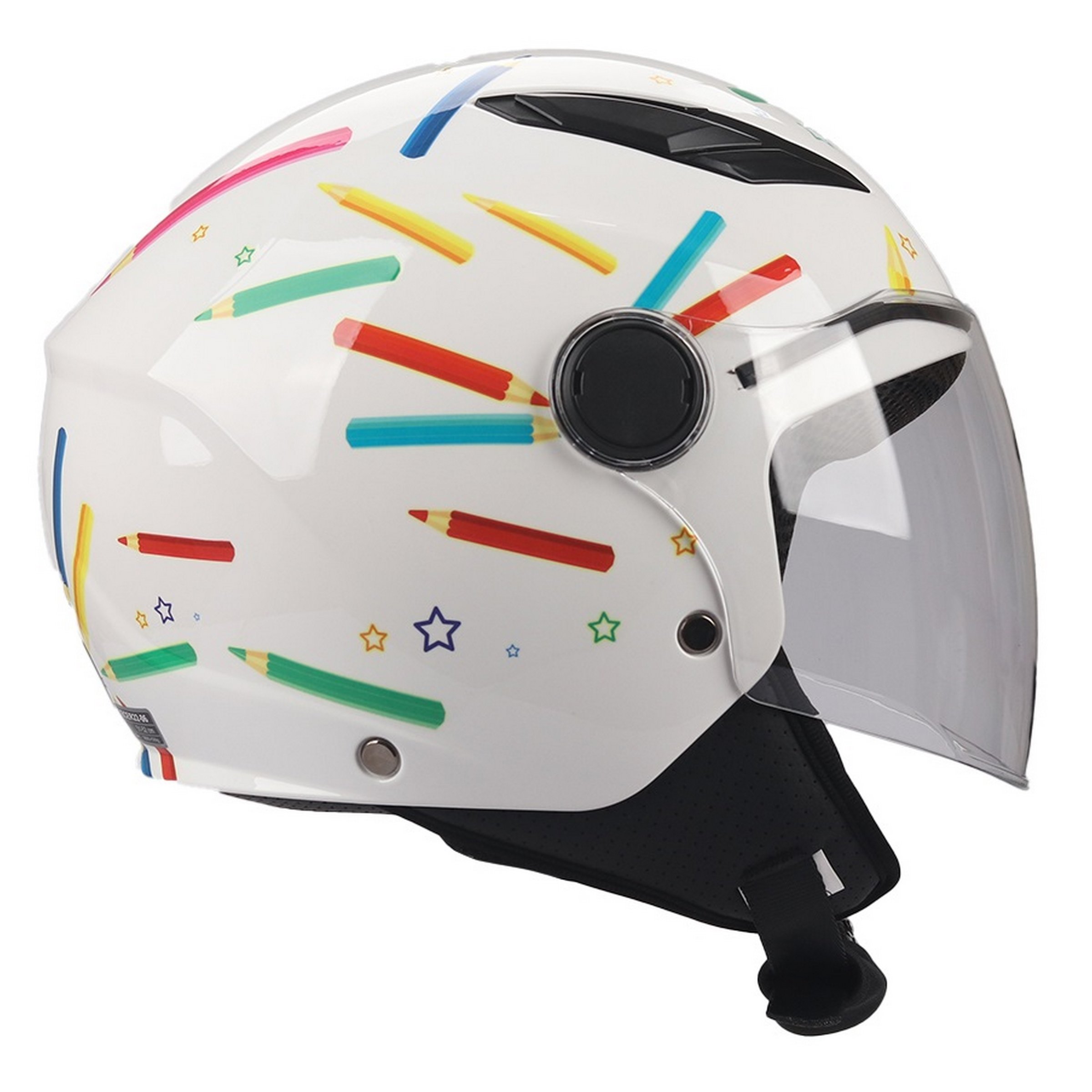 Kinderhelm BHR 838 Kid PENCIL, weiß, Gr. M, 49-50cm Jethelm Jethelm