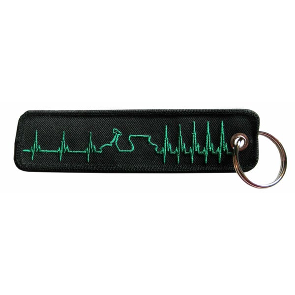 Schlüsselanhänger mit Motiv Vespa 'Heartbeat' Motorroller 
