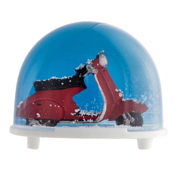 Schneekugel mit Motiv Vespa Motorroller rot 