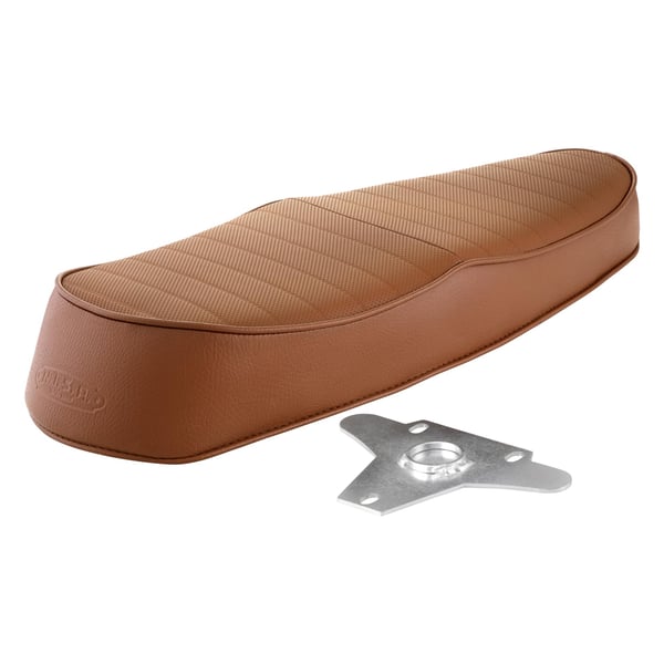 Sportsitzbank NISA WAVE braun, signalbraun RAL 8003 für Vespa PX80-200/PE/Lusso/PX'98/MY