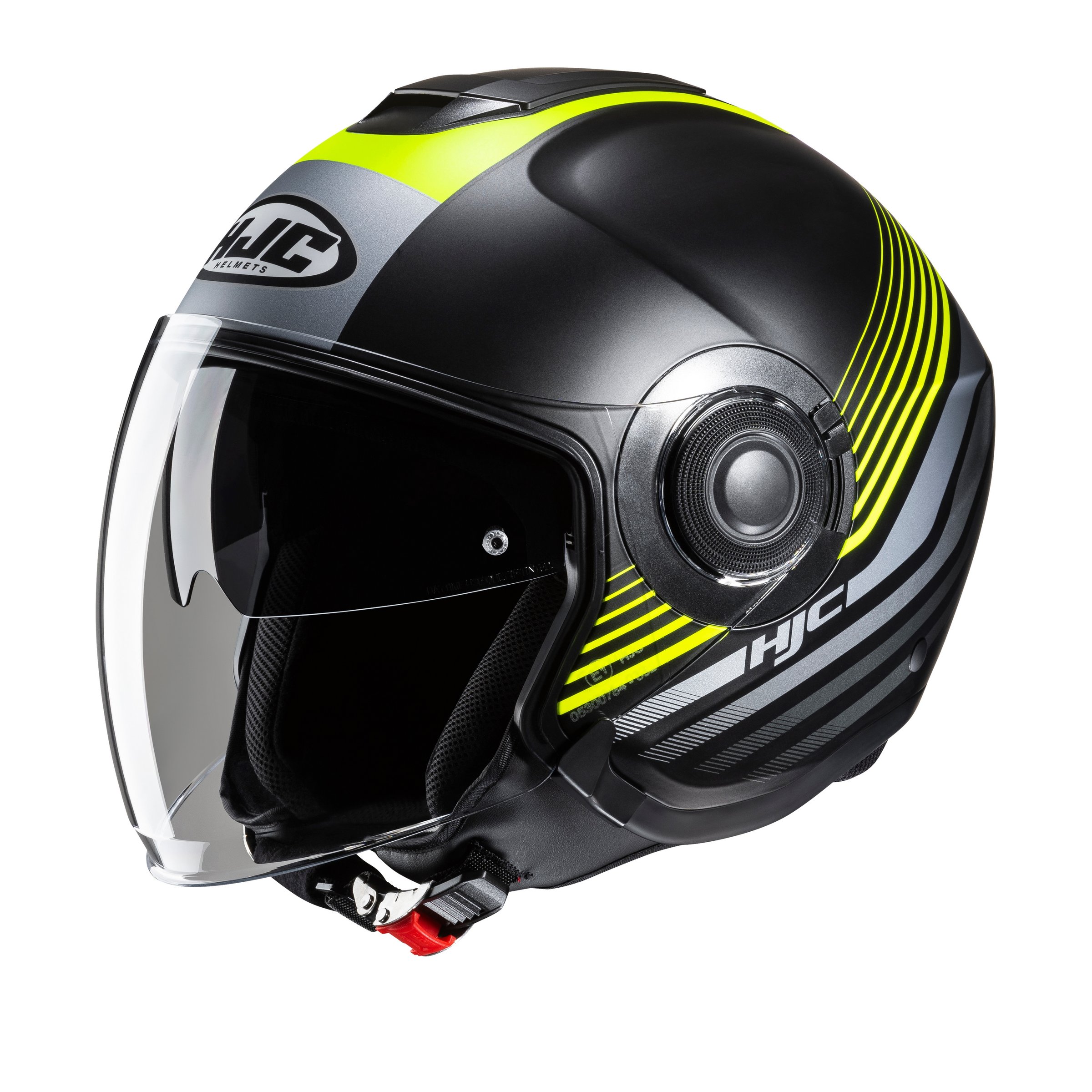 Helm HJC i40N DOVA, schwarz/gelb, Gr. S, 55-56 cm Jethelm