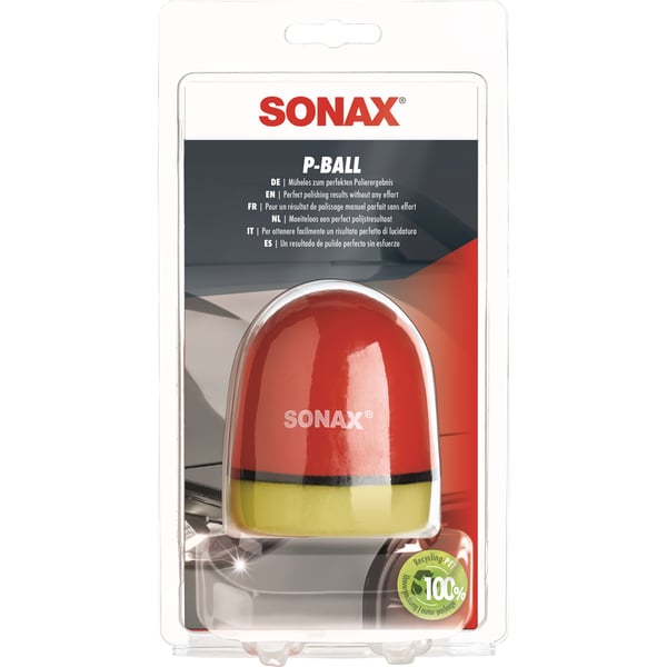 Schwamm SONAX P-Ball Applikationsschwamm rot/gelb 