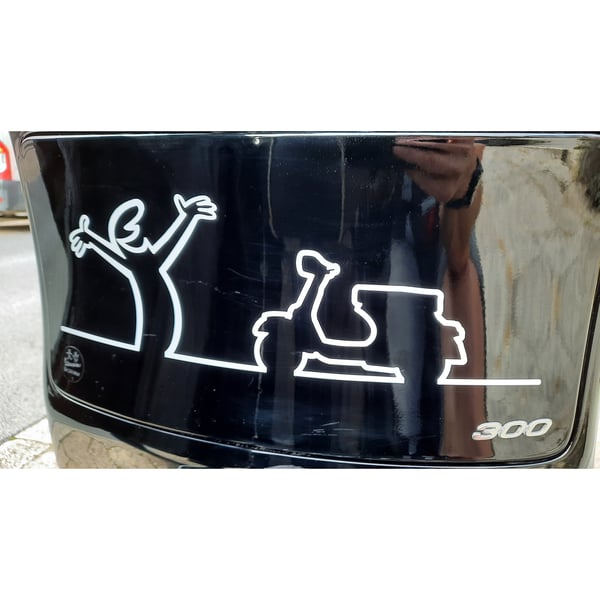 Aufkleber mit Motiv Vespa Motorroller 