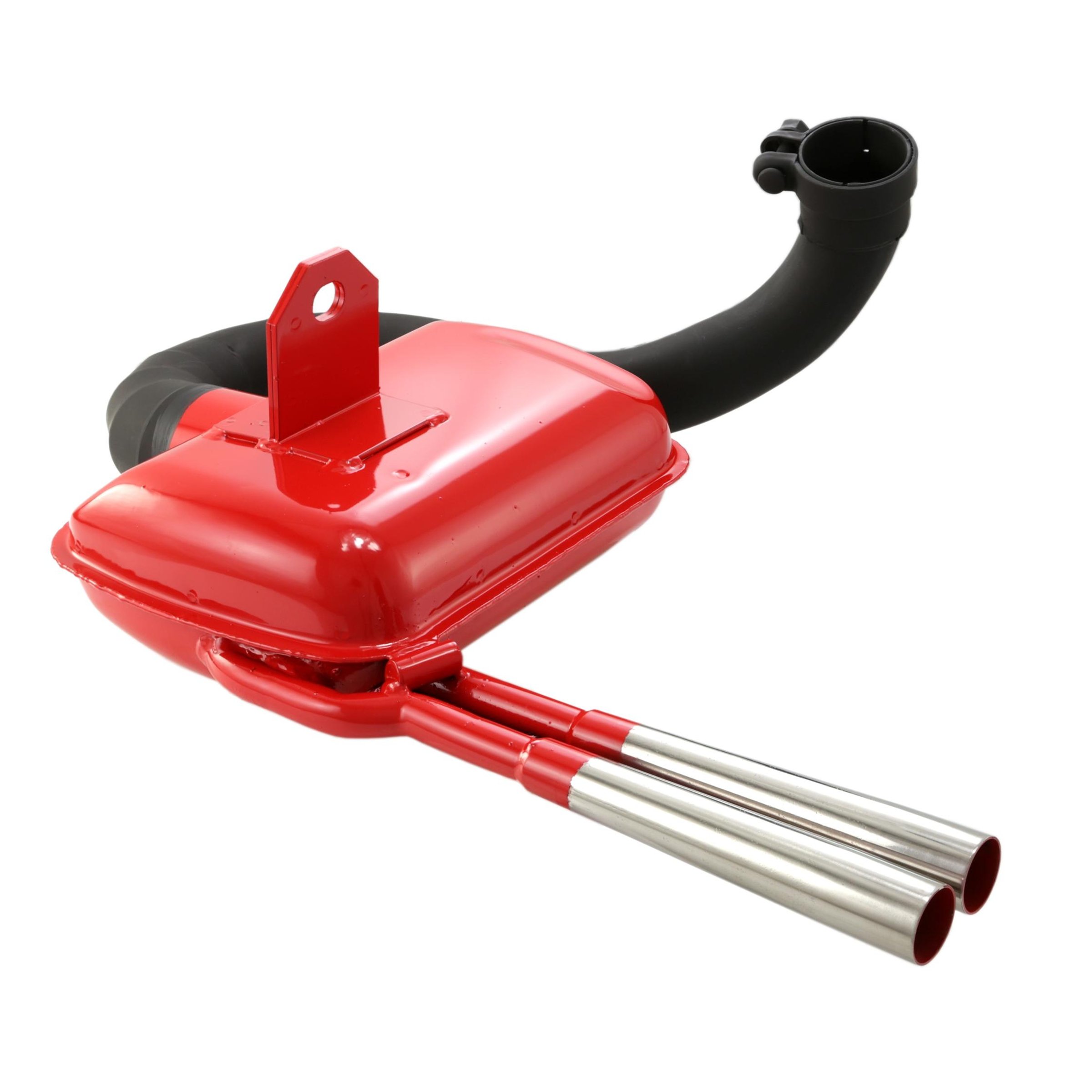 Rennauspuff SIP Road Sport Optik 0205 - 0206, Material: Stahl rot, Farbe (ESD): chrom für Vespa 160 GS/180 Rally/SS