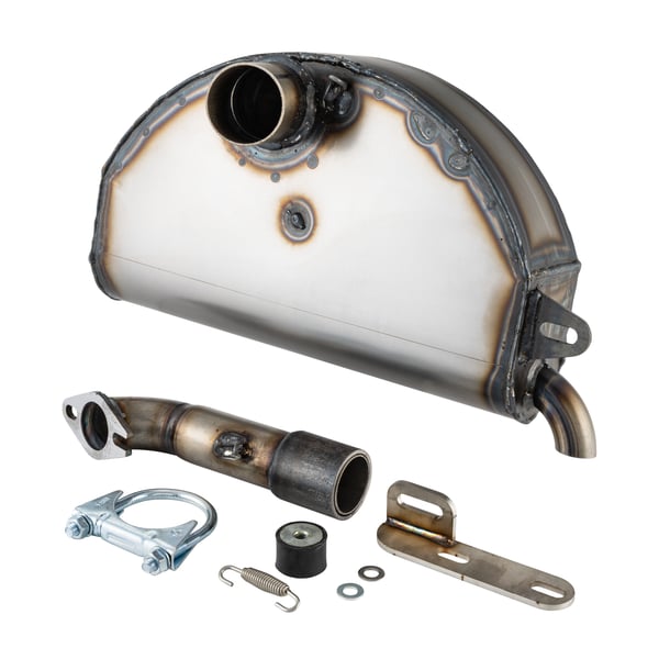 Rennauspuff EGIG Performance City Box, Stahl unlackiert für Vespa 50-125 PV/ET3