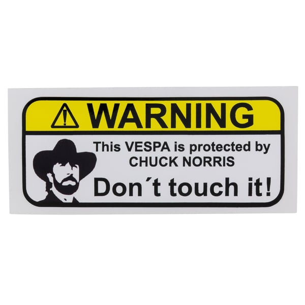 Aufkleber mit Motiv 'Protected by CHUCK NORRIS' 
