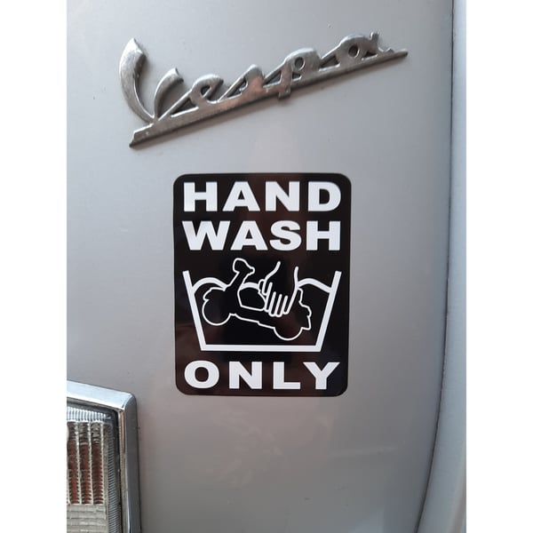 Aufkleber mit Motiv 'Hand Wash Only' 