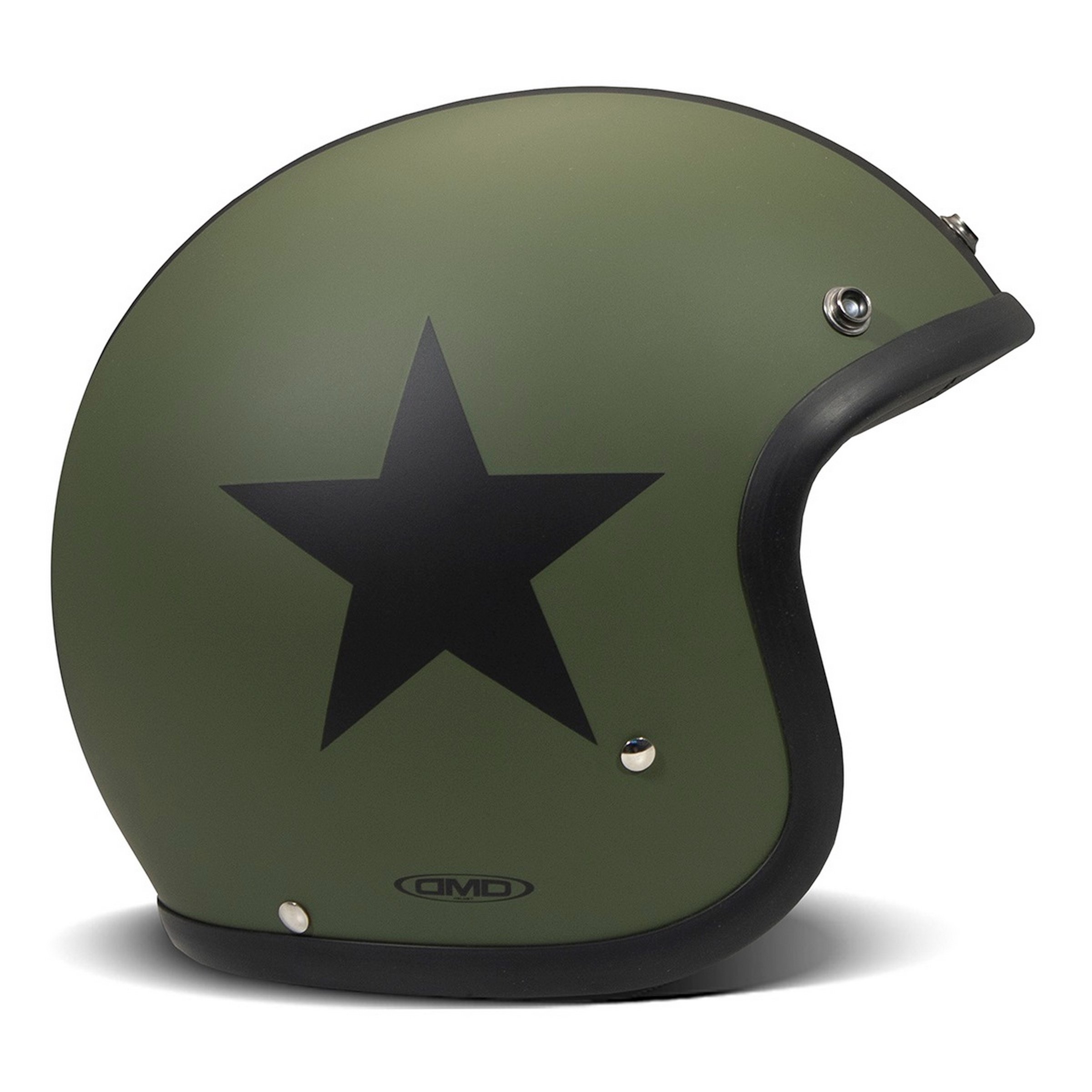 Helm DMD RETRO Star Green, olivgrün matt, Gr. M, 56-57cm Jethelm