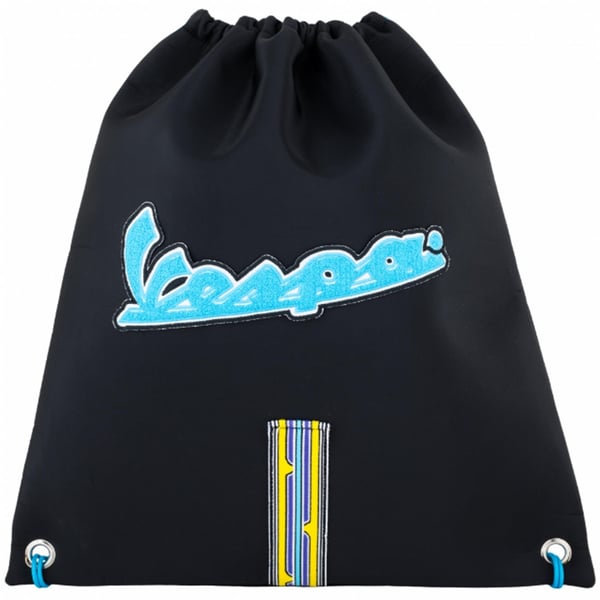 Turnbeutel PIAGGIO VESPA mit Motiv V-Stripes schwarz 