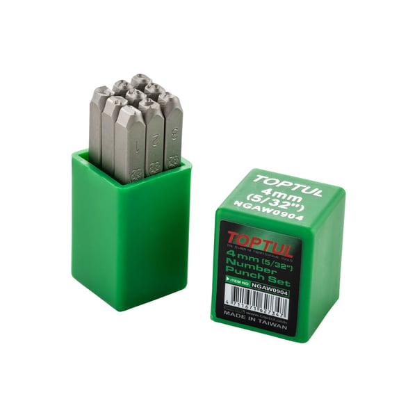 Schlagstempel Zahlen 0-9 TOPTUL für Typenschild 