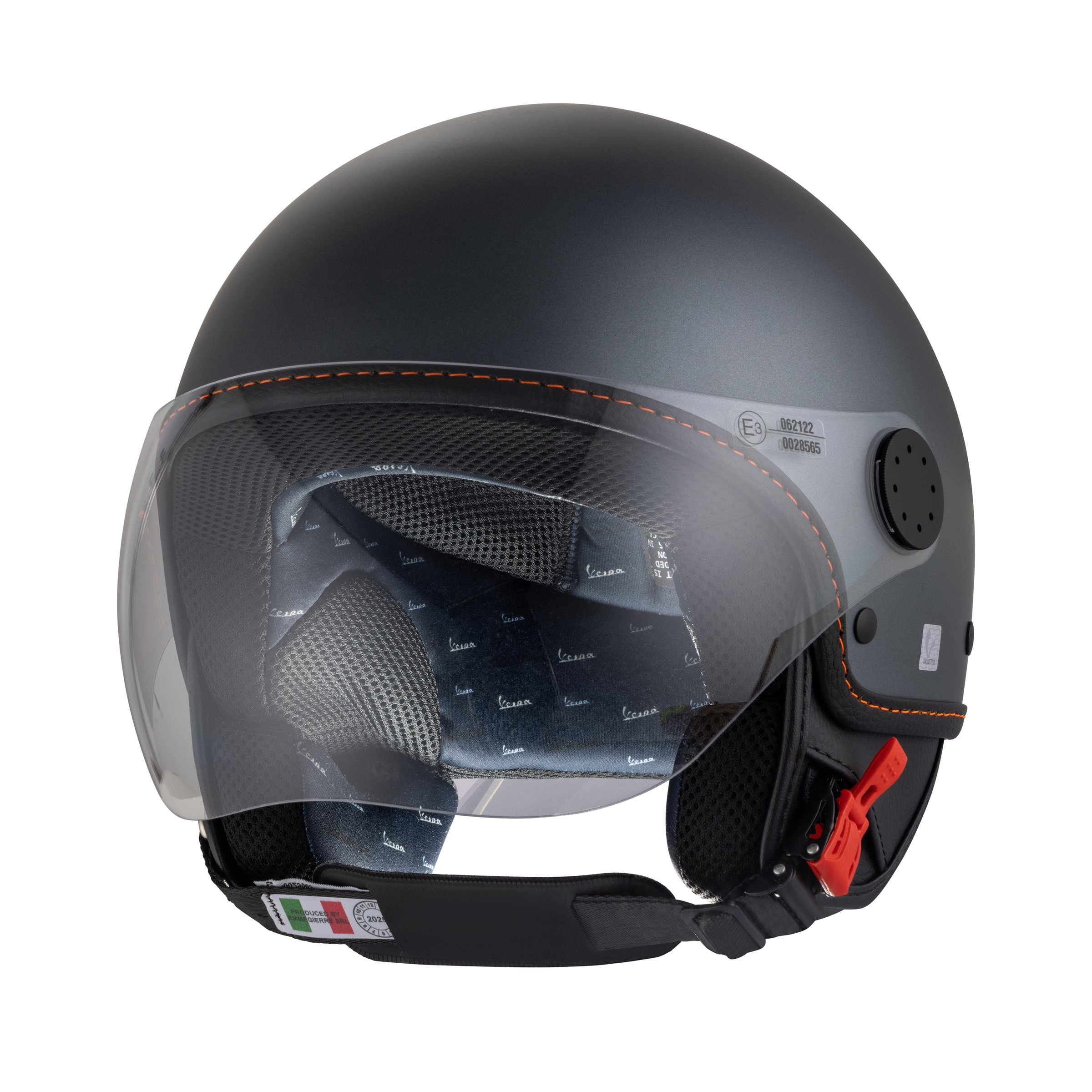 Helm PIAGGIO Vespa Demi Jet Langhe, grau/titanium, 707/C, Gr. S, 55-56cm Jethelm