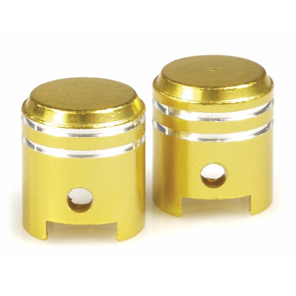 Ventilkappen mit Motiv 'Kolben' gold 