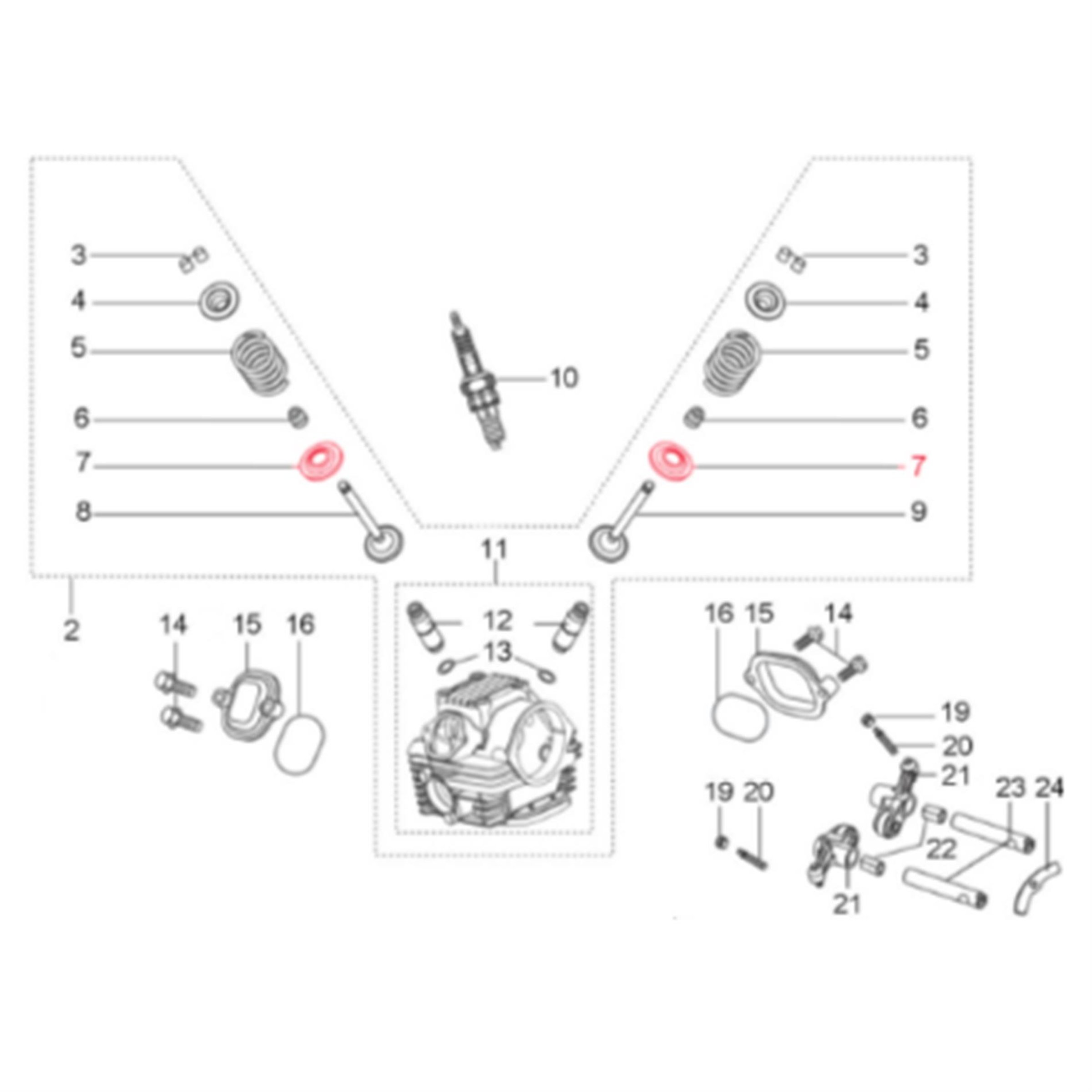 Sitz Ventilfeder LML, C-4771209 für LML Star 200 4T für LML Star 200 4T