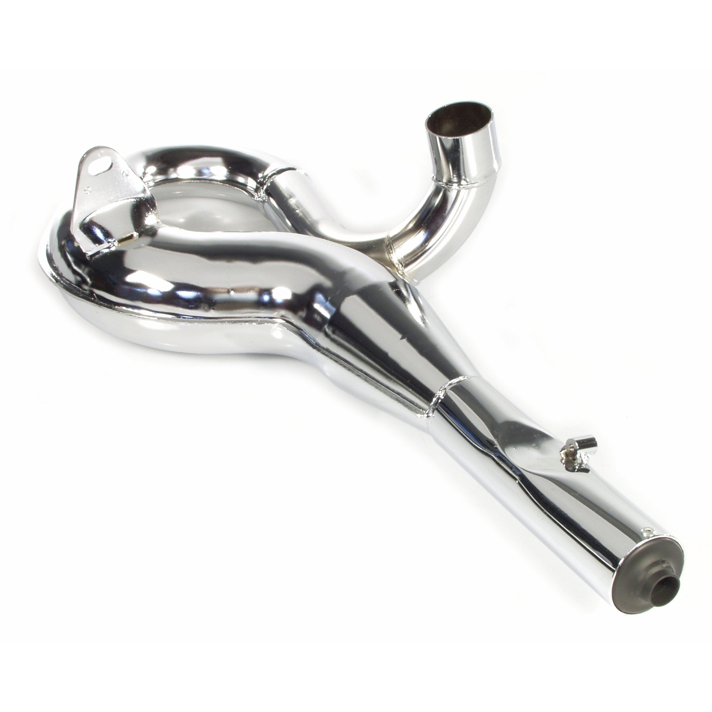 Rennauspuff PINASCO 26560815, Material: Stahl chrom, Farbe (ESD): chrom für Vespa P80-150X/PX80-150 E/Lusso/'98/MY/Cosa 1